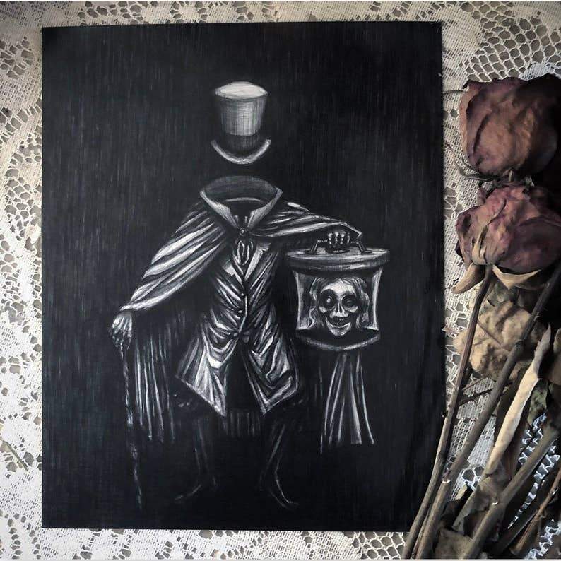 The Hatbox Ghost- Fine Art Print - Haunted Mansion – Caitlin