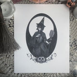 Caitlin McCarthy Art ~ Season of the Witch Fine Art Print - Vintage Halloween Witch