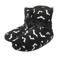 Sourpuss Luna Bats Slipper Boots Black/White