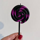 Black & Purple Halloween Lollipop Decoration