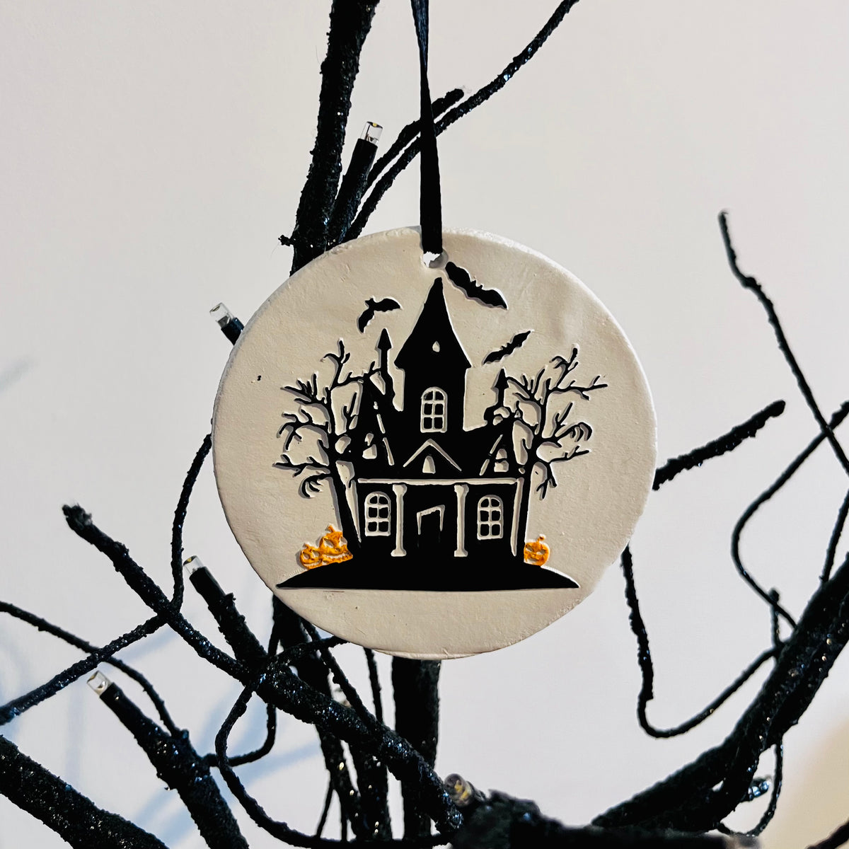 Haunted House Hanging Halloween Tree Decoration – Home Spooky Homeware