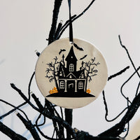Haunted House Hanging Halloween Tree Decoration