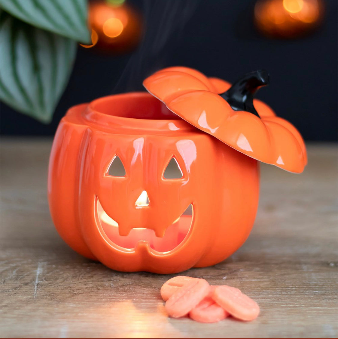 Pumpkin Jack-O-Lantern Wax Melt/Oil Burner – Home Spooky Homeware