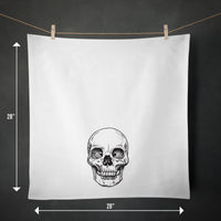 Skull Vintage Sketch Kitchen Tea Towel