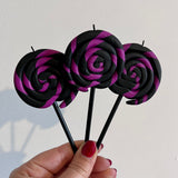 Black & Purple Halloween Lollipop Decoration
