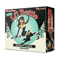 Bettie Page Naughty & Nice Holiday Hanging Ornament