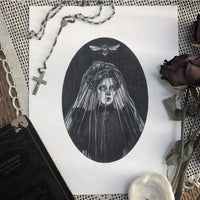 Caitlin McCarthy Art - Telling the Bees Fine Art Print - Victorian Mourning
