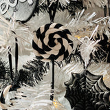 Black & White Swirl Lollipop Hanging Tree Decoration