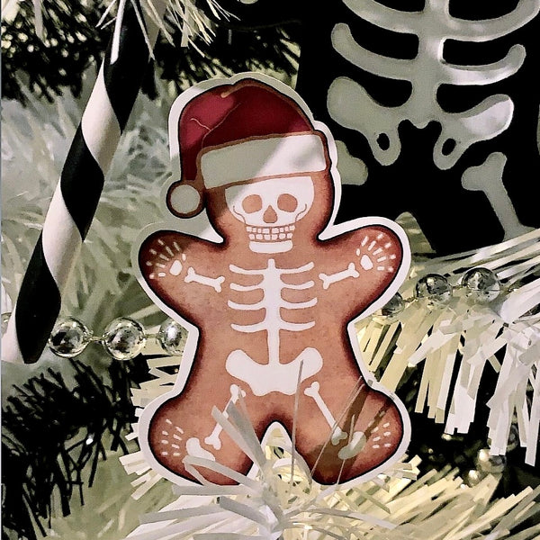 Skeleton Gingerbread Man Sticker