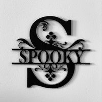 Spooky Vintage Style Black & White Sign / Plaque