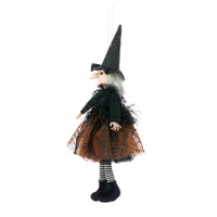 Standing Happy Witch Hanging Decoration (Orange)