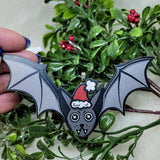 Creepy Christmas Ornament Santa Bat