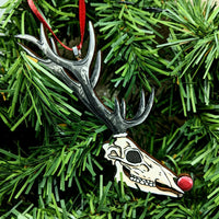 Creepy Christmas Ornament Reindeer Skull