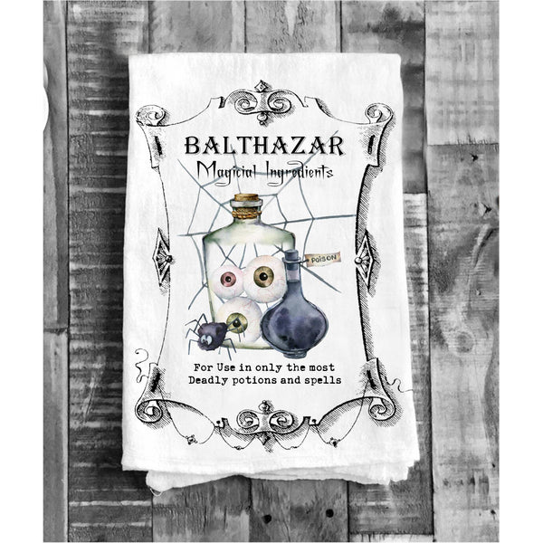 Balthazar Magicial Potions Halloween Cotton Tea Towel