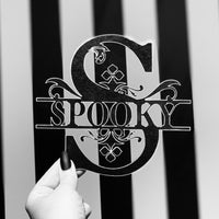 Spooky Vintage Style Black & White Sign / Plaque