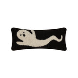 Ghost Hooked Throw Pillow Black