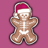 Skeleton Gingerbread Man Sticker