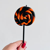 Black & Orange Halloween Lollipop Decoration