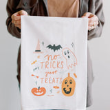 No Tricks Just Treats Flour Sack Tea Towel