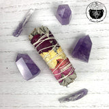 White Sage Stick With Rose