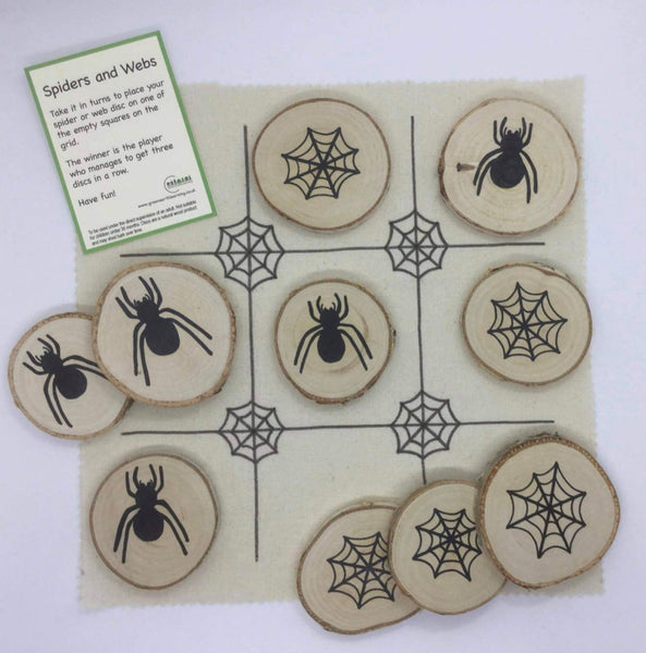 Spiders & Webs Wooden Game