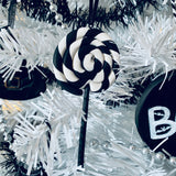 Black & White Swirl Lollipop Hanging Tree Decoration