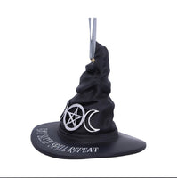 Eat Sleep Spell Repeat Witches Hat Hanging Ornament