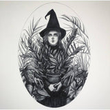 Caitlin McCarthy Art - Green Witch Fine Art Print - Witchcraft