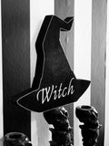 “Witch” Witches Hat Standing Block