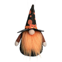 Halloween Gnome Hanging Decoration Orange/Black