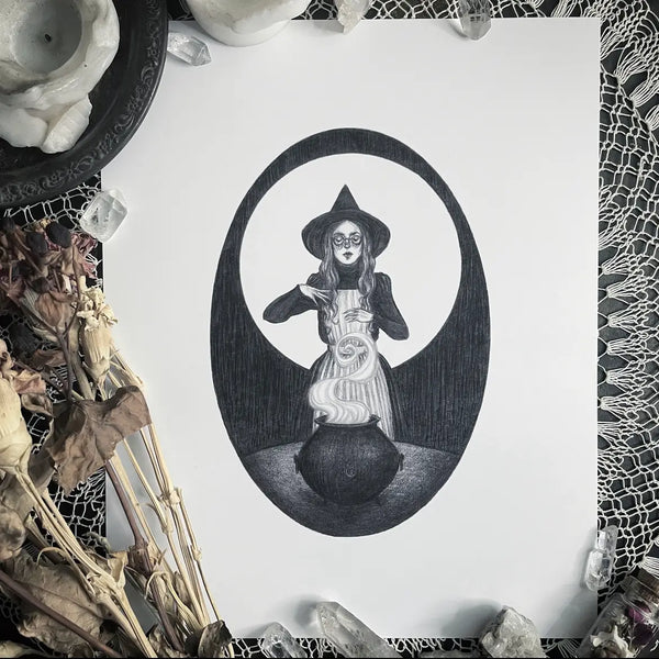 Caitlin McCarthy - Kitchen Witch Fine Art Print - Witchcraft - Cauldron